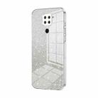 For Xiaomi Redmi Note 9 / 10X 4G Gradient Glitter Powder Electroplated Phone Case(Transparent) - 1