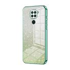 For Xiaomi Redmi Note 9 / 10X 4G Gradient Glitter Powder Electroplated Phone Case(Green) - 1