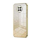 For Xiaomi Redmi Note 9 5G / Note 9T Gradient Glitter Powder Electroplated Phone Case(Gold) - 1
