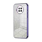 For Xiaomi Redmi Note 9 Pro 5G/Mi 10T Lite Gradient Glitter Powder Electroplated Phone Case(Purple) - 1