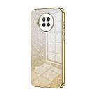 For Xiaomi Redmi Note 9 Pro 5G/Mi 10T Lite Gradient Glitter Powder Electroplated Phone Case(Gold) - 1