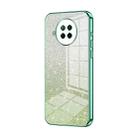 For Xiaomi Redmi Note 9 Pro 5G/Mi 10T Lite Gradient Glitter Powder Electroplated Phone Case(Green) - 1