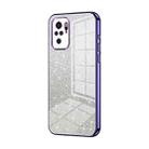 For Xiaomi Redmi Note 10/Note 10S Gradient Glitter Powder Electroplated Phone Case(Purple) - 1