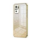 For Xiaomi Redmi Note 10/Note 10S Gradient Glitter Powder Electroplated Phone Case(Gold) - 1