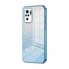 For Xiaomi Redmi Note 10/Note 10S Gradient Glitter Powder Electroplated Phone Case(Blue) - 1