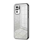 For Xiaomi Redmi Note 10/Note 10S Gradient Glitter Powder Electroplated Phone Case(Black) - 1