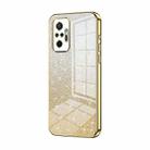 For Xiaomi Redmi Note 10 Pro/10 Pro Max Gradient Glitter Powder Electroplated Phone Case(Gold) - 1