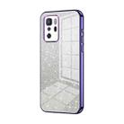 For Xiaomi Redmi Note 10 Pro 5G/Poco X3 GT Gradient Glitter Powder Electroplated Phone Case(Purple) - 1