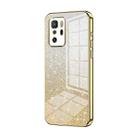 For Xiaomi Redmi Note 10 Pro 5G/Poco X3 GT Gradient Glitter Powder Electroplated Phone Case(Gold) - 1