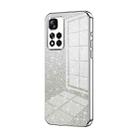 For Xiaomi Redmi Note 11 Pro+ 5G Gradient Glitter Powder Electroplated Phone Case(Silver) - 1