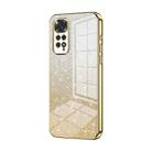 For Xiaomi Redmi Note 11 Global / Note 11S Gradient Glitter Powder Electroplated Phone Case(Gold) - 1
