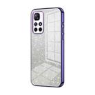 For Xiaomi Redmi Note 11T 5G/Note 11S 5G Gradient Glitter Powder Electroplated Phone Case(Purple) - 1