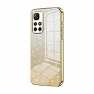 For Xiaomi Redmi Note 11T 5G/Note 11S 5G Gradient Glitter Powder Electroplated Phone Case(Gold) - 1