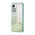 For Xiaomi Redmi Note 11T 5G/Note 11S 5G Gradient Glitter Powder Electroplated Phone Case(Green) - 1