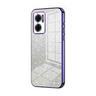 For Xiaomi Redmi Note 11E / Redmi 10 5G Gradient Glitter Powder Electroplated Phone Case(Purple) - 1