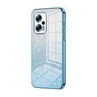 For Xiaomi Redmi Note 11T Pro/Poco X4 GT Gradient Glitter Powder Electroplated Phone Case(Blue) - 1