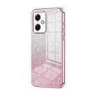 For Xiaomi Redmi Note 12R Pro Gradient Glitter Powder Electroplated Phone Case(Pink) - 1