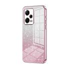 For Xiaomi Redmi Note 12 Pro+  Gradient Glitter Powder Electroplated Phone Case(Pink) - 1