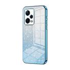 For Xiaomi Redmi Note 12 Pro+  Gradient Glitter Powder Electroplated Phone Case(Blue) - 1