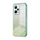 For Xiaomi Redmi Note 12 Pro+  Gradient Glitter Powder Electroplated Phone Case(Green) - 1