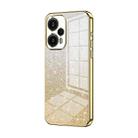 For Xiaomi Redmi Note 12 Turbo/Poco F5 Gradient Glitter Powder Electroplated Phone Case(Gold) - 1