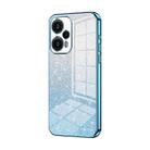 For Xiaomi Redmi Note 12 Turbo/Poco F5 Gradient Glitter Powder Electroplated Phone Case(Blue) - 1
