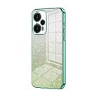 For Xiaomi Redmi Note 12 Turbo/Poco F5 Gradient Glitter Powder Electroplated Phone Case(Green) - 1