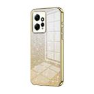 For Xiaomi Redmi Note 12 4G Gradient Glitter Powder Electroplated Phone Case(Gold) - 1