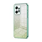 For Xiaomi Redmi Note 12 4G Gradient Glitter Powder Electroplated Phone Case(Green) - 1