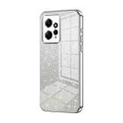 For Xiaomi Redmi Note 12 4G Gradient Glitter Powder Electroplated Phone Case(Silver) - 1