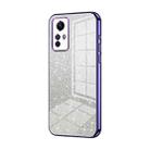 For Xiaomi Redmi Note 12S Gradient Glitter Powder Electroplated Phone Case(Purple) - 1