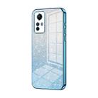 For Xiaomi Redmi Note 12S Gradient Glitter Powder Electroplated Phone Case(Blue) - 1