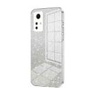 For Xiaomi Redmi Note 12S Gradient Glitter Powder Electroplated Phone Case(Transparent) - 1