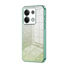 For Xiaomi Redmi Note 13 5G Gradient Glitter Powder Electroplated Phone Case(Green) - 1