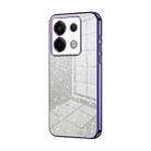 For Xiaomi Redmi Note 13 Pro 5G Gradient Glitter Powder Electroplated Phone Case(Purple) - 1