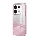 For Xiaomi Redmi Note 13 Pro 5G Gradient Glitter Powder Electroplated Phone Case(Pink) - 1