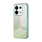 For Xiaomi Redmi Note 13 Pro 5G Gradient Glitter Powder Electroplated Phone Case(Green) - 1