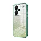 For Xiaomi Redmi Note 13 Pro+ Gradient Glitter Powder Electroplated Phone Case(Green) - 1