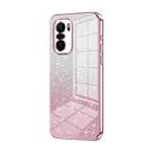 For Xiaomi Redmi K40 / K40 Pro / K40 Pro+ Gradient Glitter Powder Electroplated Phone Case(Pink) - 1