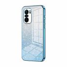 For Xiaomi Redmi K40 / K40 Pro / K40 Pro+ Gradient Glitter Powder Electroplated Phone Case(Blue) - 1