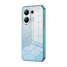 For Xiaomi Redmi Note 13 4G Gradient Glitter Powder Electroplated Phone Case(Blue) - 1