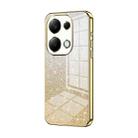 For Xiaomi Redmi Note 13 Pro 4G Gradient Glitter Powder Electroplated Phone Case(Gold) - 1