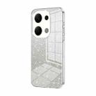 For Xiaomi Redmi Note 13 Pro 4G Gradient Glitter Powder Electroplated Phone Case(Transparent) - 1