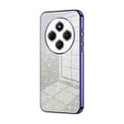For Redmi 14R Gradient Glitter Powder Electroplated Phone Case(Purple) - 1