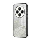 For Redmi 14R Gradient Glitter Powder Electroplated Phone Case(Black) - 1