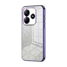 For Redmi Note 14 5G Gradient Glitter Powder Electroplated Phone Case(Purple) - 1