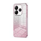 For Redmi Note 14 5G Gradient Glitter Powder Electroplated Phone Case(Pink) - 1