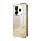 For Redmi Note 14 5G Gradient Glitter Powder Electroplated Phone Case(Gold) - 1