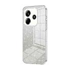 For Redmi Note 14 5G Gradient Glitter Powder Electroplated Phone Case(Transparent) - 1