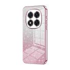 For Redmi Note 14 Pro Gradient Glitter Powder Electroplated Phone Case(Pink) - 1